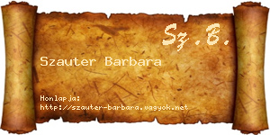 Szauter Barbara névjegykártya