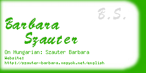 barbara szauter business card